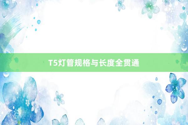 T5灯管规格与长度全贯通