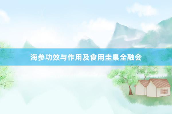 海参功效与作用及食用圭臬全融会